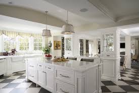 chic drum pendant lighting in kitchen