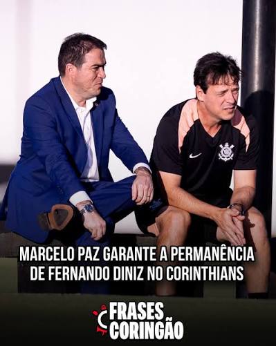 Marcelo Paz, executivo de futebol do Corinthians, defendeu o trabalho de Fernando Diniz e negou a possibilidade de demiss&atilde;o do treinador depois da elimina&ccedil;&atilde;o alvinegra na Conmebol Libertadores. - Para falar do