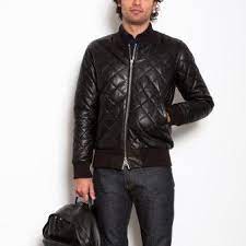 Roots Men S Baseball Jkt Quilted Leather Bomber Jacket Leather Jacket Fashion Trend Forecast