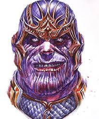 Evil Thanos Pen Sketch Avengers Endgame Pen Sketch Drawings Marvel Superheroes