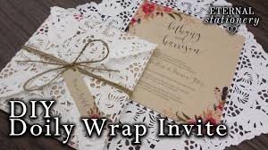 How To Make A Doily Wrap Doily Envelope Invitation Diy Invitations Youtube Wedding Invitations Diy Wedding Invitations Diy Rustic Diy Invitations