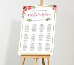 Wedding Seating Chart Editable Seating Plan Instant