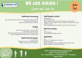 Siantar top tercatat sebagai perusahaan publik di papan bursa efek indonesia pada tahun 1996. Hr Pt Siantar Top A Twitter Jobseeker Ini Adalah Lowongankerja Loker Yang Tersedia Di Pt Siantar Top Tbk Bekasi Join Us Kampusupdate Https T Co Omjkzcxspb