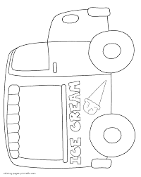Printable truck coloring pages ideas. Coloring Pages Of Ice Cream Truck Ice Cream Crafts Ice Cream Theme Ice Cream Coloring Pages