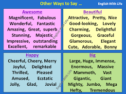 Find another word for beautiful. Other Ways To Say Awesome Beautiful Happy Big Other Ways To Say Words In Other Languages Learn English