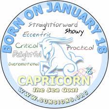 January 18 Capricorn Birthday Horoscope Personality Analysis Birthday Horoscope Birthday Quotes For Me January December Zodiac Sign