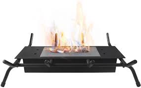 Love this table top fire pit i have the smaller one thought i would use this taller one to sit in a corner on the floor or as a statement piece on a corner table. Buy Tabletop Fire Pit Table Top Fireplace With Grates Ventless Indoor Outdoor Fire Pit Tabletop Portable Fire Bowl Pot Bio Ethanol Fireplace In Black Black Wrought Iron Fireplace Log Grates Online In