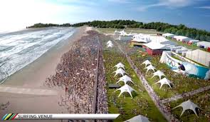 The contest site for the 2020 games was announced to be tsurigasaki beach located about 40 miles (64 km) outside of tokyo in ichinomiya, chiba. Report Japanese Olympic Organizers Already Preparing For Uncooperative Surf Forecasts The Inertia