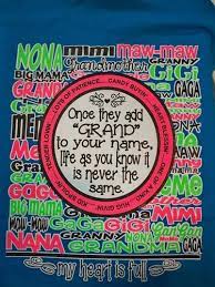 So if you are looking for unique names for your kids to call their grandparents, look no further than this list of 15 names that aren't grandma and grandpa. Sale Southern Chics Grand To Your Name Grandma Nana Mimi Gigi Long Sle Simplycutetees