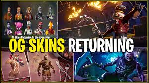 There are so many fortnite skins that cycle in and out that practically no one owns all. New Og Skins Returning With Variants Merry Marauder Crackshot More Fortnite Youtube