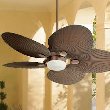 52 Casa Vieja Tropical Outdoor Ceiling Fan With Light Led Remote Control Oil Brushed Bronze Palm Leaf Damp Rated For Patio Porch Walmart Com Walmart Com