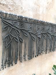 Dark Olive Green Macrame Headboard Large Wall Hanging Etsy Macrame Headboard Macrame Wall Art Macrame Decor