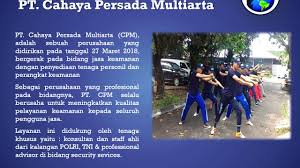 Check spelling or type a new query. Company Profile Pt Cahaya Persada Multiarta Diklat Security Youtube