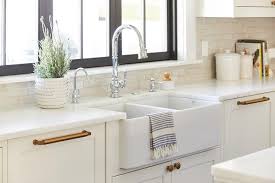 Get free shipping on qualified farmhouse kitchen cabinets or buy online pick up in store today in the kitchen department. Dual Farmhouse Sink With Ivory Glazed Tiles Transitional Kitchen