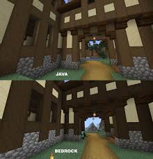 A few more beige/browns to check. Stripped Dark Oak Has Very Different Color Shades On Java And Bedrock Editions Here Is The Same House Built In Both Versions Minecraft