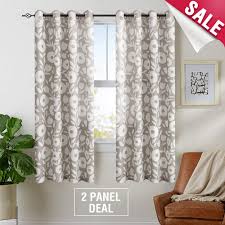 Mirage damask total blackout curtain collection. Vangao Floral Printed Curtains For Living Room 72 Inch Length Linen Textured Vintage Window Curtain Panels For Bedroom Buy Online In Gambia At Gambia Desertcart Com Productid 107048945