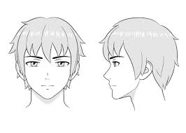 How to draw a anime boy on graph paper. How To Draw Anime And Manga Male Head And Face Animeoutline
