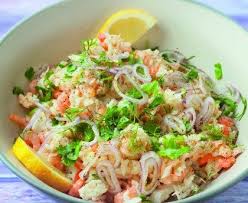 Salade De Riz Aux Poissons Et Crevettes Recette Recette Salade De Riz Salade De Riz Salade De Poisson