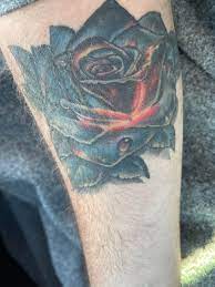 Tattoo burning heart, red heart with tongues of flame icon. Burning Rose Done By Mr Wonka At Deville Tattoo In San Diego California Tattoos