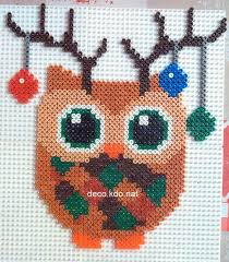 Perles Hama Chouette Renne Noel Motifs Perler Motifs Perles Hama Perles Hama Noel