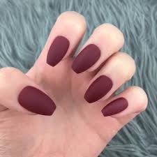 Nsi acrylic nails system is design for effortless workability. Short Maroon Press On Nails Short Coffin Press On Nails Etsy Maroon Acrylic Nails Maroon Nails Fake Nails