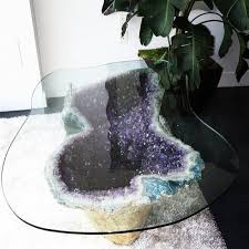 Amethyst Table Crystals Bohemian House Decor