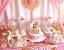 Baby Girl Birthday Table Decoration