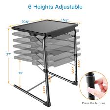 Adjustable Tv Tray Table Tv Dinner Tray On Bed And Sofa Comfortable Folding Table With 6 Height And 3 Tilt Angle Adju In 2020 Tv Tray Table Tray Table Tv Dinner Trays