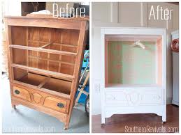 Repurposing An Old Chest Of Drawers Into A Play Wardrobe Southern Revivals Furniture Makeover Drawers Repurposed Repurposed Furniture
