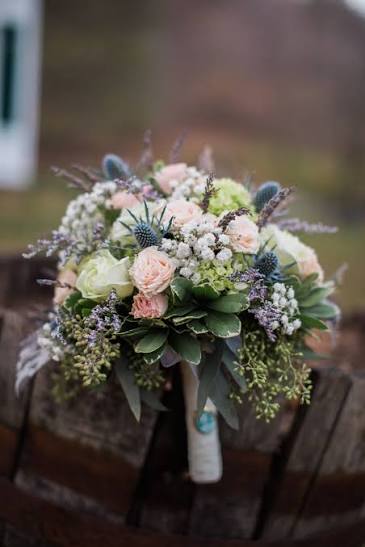 Bridal Bouquet with thistle in Washington, DC | Shoots and Blooms of D.C.