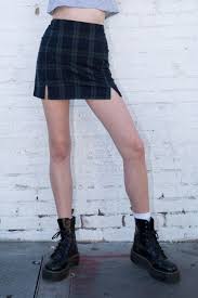 Black And White Plaid Skirt Outfits Summer Skirts Bottoms Clothing Plaid Skirt Outfit Plaid Print Skirt Dr Martens Outfit Summer