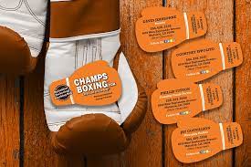 A custom shape is any product that is cut into a unique shape (or that is not a rectangle / square). Champs Boxing Custom Business Cards