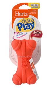 Hartz Dura Play Bacon Scented Dog Bone Toy Medium Colors Vary You Could Obtain More Details By Clicking The Photo This Is An A Dog Toys Dog Bone Toy Hartz