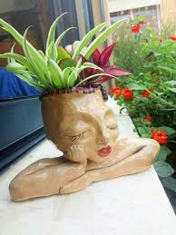 Ceramic Women Planterhead Sculpture Planteroutdoor Statueceramic Succulent Planterlady Planteryard Decorgarden Decor Succul Sukulent Ekimi Saksi Seramik Sanati