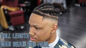 Full Length Step By Step Haircut Tutorial Braided Man Bun Style Mid Fade Youtube The particular haircut incorporates a low mid faded cut on the sides of the head. full length step by step haircut tutorial braided man bun style mid fade