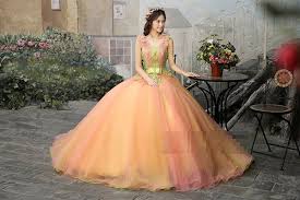 See more ideas about wedding, peach wedding, wedding colors. Peach Color Ruching Lace Colourful Performance Dress Wedding Gown Onesimplegown Com