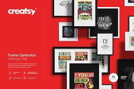 Frame Generator Mockup Set Poster Mockup Frame Mockups Mockup Design