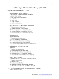 Analisis butir soal latihan buku pegangan siswa mata. Soal Bahasa Inggris Prohibition