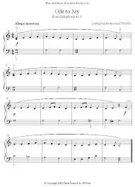 Beethoven Ode To Joy 9th Symphony Sheet Music For Piano Ode To Joy Piano Sheet Music Sheet Music