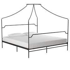 Handcrafted canopy bed from the bernhardt loft highland park collection. King Size Frame Camilla Metal Canopy Bed Black Novogratz Target