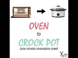 Oven To Crock Pot Cooking Conversion