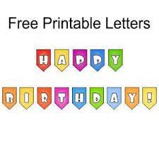 Gold free printable banner letters. Printable Happy Birthday Banner Free Printables