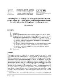 It is based on equity, morality, and natural law, and should be voluntary. The Obligation Of Strategic Gas Storage Introduced In Poland As An Example Of A Public Service Obligation Relating To Supply Security A Question Of Compliance With European Law Munich Personal Repec