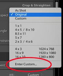 Lightroom Desktop Ability To Create A Custom Crop Ratio