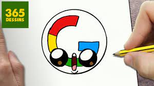 How to draw a cute ice cream kawaii. Comment Dessiner Logo Google Kawaii Etape Par Etape Dessins Kawaii Facile Youtube