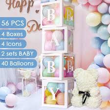 See where to get these adorable balloon baby boxes. 4pcs Balloon Box For Baby Shower Decorations For Boy Girl And Neutral Gender Reveal Balloon Decorative