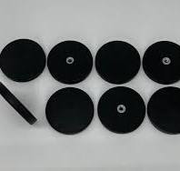 Flutesan 8 Pack Black Rubber Coated Threaded Magnets With M6 Nuts Bolts  Mounting Magnets For Lighting Camera Tools