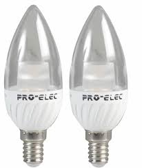 Pro Elec Twin Pack 5w E14 Led Candle Light Bulbs Warm White For Sale Online