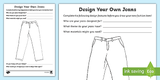 All you need is chalk, razor blade, sand paper, bleach, scissors and over sized jeans. Jeans For Genes Day Ideas Design Your Own Jeans Primary