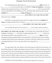 Promissory Note For Past Due Rent Template Download From Business Operations Leases Promissory Note Being A Landlord Rental Agreement Templates